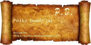 Peltz Demény névjegykártya